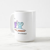 かわいいカエル 本好き コーヒーマグカップ (正面左)