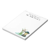 かわいいカエル&池、先生鑑賞、カスタム ノートパッド (回転)