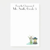 かわいいカエル&池、先生鑑賞、カスタム ポストイット (正面)