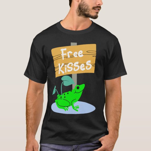 かわいいカエル – 無料キス Tシャツ (正面)