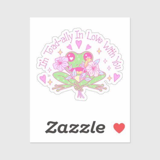 かわいいカエル – 私は完全にあなたを愛している シール (シート)