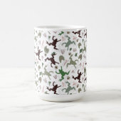 かわいいカエル 自然 花柄 コーヒーマグカップ (中央)