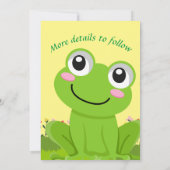 かわいいカエル SAVE THE DATE - 編集可能なテキスト 招待状 (裏面)