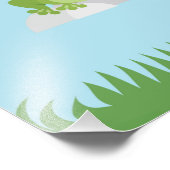 かわいいカエルin池 フォトプリント            (角)