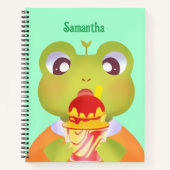 かわいいカエルMangoneadas ノートブック (正面)