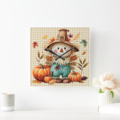 かわいいカカシの壁時計 スクエア壁時計 (ホーム)