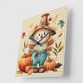 かわいいカカシの壁時計 スクエア壁時計 (傾斜)