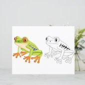 かわいいカガエルのカラーリングページ (スタンド正面)