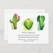 かわいいカクタス 家の引越し ポストカード (正面/裏面)