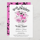 かわいいカクテルハロウィーンブライダルシャワー招待状 (正面/裏面)