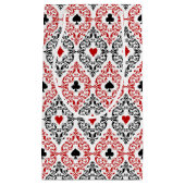 かわいいカジノまたはトランプのポーカーパーティー スモールペーパーバッグ (正面)