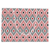 かわいいカジノまたはトランプのポーカーパーティー ラージペーパーバッグ (裏面)