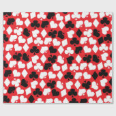 かわいいカジノカードスーツのパターンパーティーラップ ラッピングペーパー (フラット)