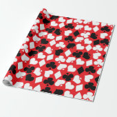 かわいいカジノカードスーツのパターンパーティーラップ ラッピングペーパー (アンロールド)