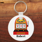 かわいいカジノスロットマシンの名前 キーホルダー (正面)
