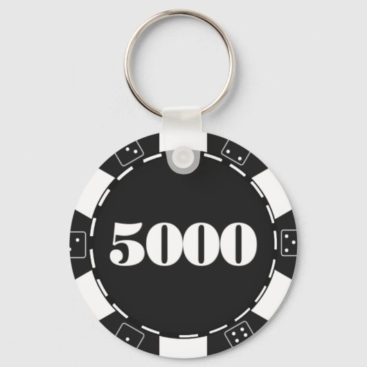 かわいいカジノチップ賭博愛好家 キーホルダー (正面)