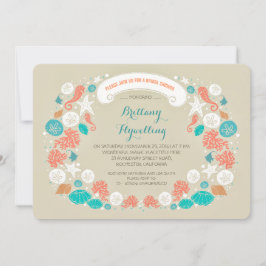 かわいいカジュアルビーチブライダルシャワー招待状 招待状