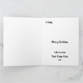 かわいいカスキー　アイススケートを履いたサンタのトナカイ カード (内部)