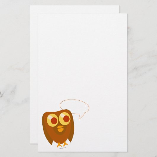 かわいいカスタマイズことわざフクロウ 便箋