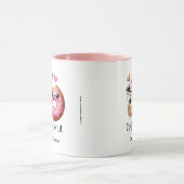 かわいいカスタマイズカップル「コーヒーとドーナツ」 マグカップ (中央)