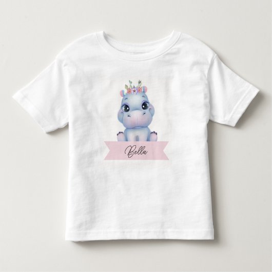 かわいいカスタマイズヒポポタムス トドラーTシャツ (正面)