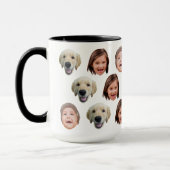 かわいいカスタマイズファミリーフェイス3枚の写真 マグカップ (左)