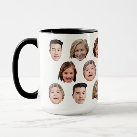 かわいいカスタマイズファミリー顔4枚の写真 マグカップ (左)