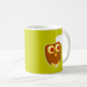 かわいいカスタマイズ可能なことわざフクロウの漫画の文字 コーヒーマグカップ (正面右)
