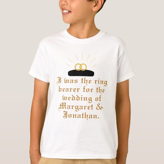 かわいいカスタマイズ可能なリングや輪ベアラー Tシャツ (正面)
