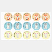 かわいいカスタマイズ可能な動物の子供のラベル ラベル (シート)