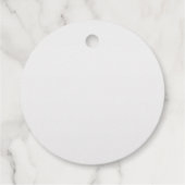 かわいいカスタマイズ可能モノグラム | ピンクグラデーションとグレー フェイバータグ (裏面)