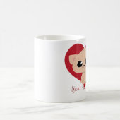 かわいいカスタマイズ子ネコのマグ コーヒーマグカップ (中央)