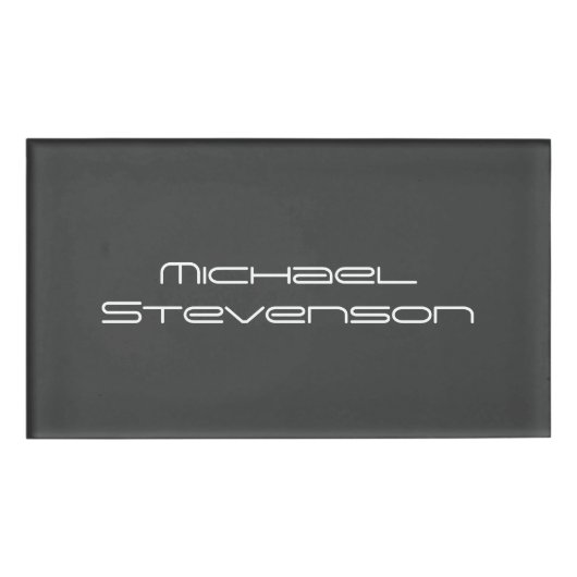 かわいいカスタマイズ文字ビジネスミニマリスト 名札 (正面)