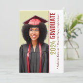 かわいいカスタマイズ 2024 卒業写真発表 招待状 (スタンド正面)