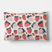かわいいカスタムいちご柄 アクセサリーポーチ (裏面)