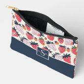 かわいいカスタムいちご柄 アクセサリーポーチ (見開き)