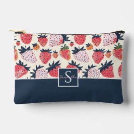 かわいいカスタムいちご柄 アクセサリーポーチ