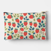 かわいいカスタムいちご柄 アクセサリーポーチ (裏面)