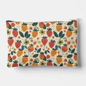 かわいいカスタムいちご柄 アクセサリーポーチ (裏面)