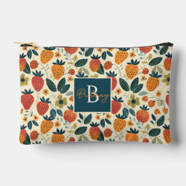 かわいいカスタムいちご柄 アクセサリーポーチ