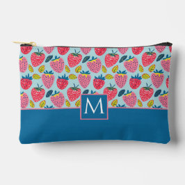 かわいいカスタムいちご柄 アクセサリーポーチ
