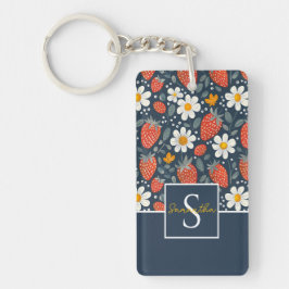 かわいいカスタムいちご柄 キーホルダー