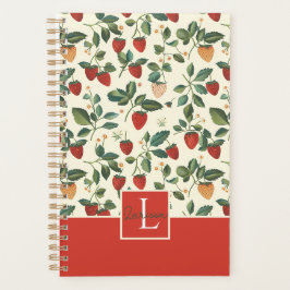 かわいいカスタムいちご柄 プランナー手帳