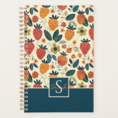 かわいいカスタムいちご柄 プランナー手帳 (正面)