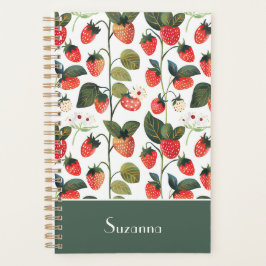 かわいいカスタムいちご柄 プランナー手帳