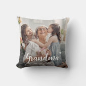 かわいいカスタムおばあちゃん2枚フォトキープサケ クッション (正面)