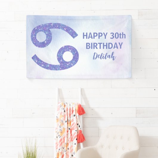 かわいいカスタムがん星占い誕生会 横断幕 (インサイチュ)