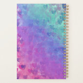 かわいいカスタムさくらんぼ咲くカラフルハート プランナー手帳 (裏面)