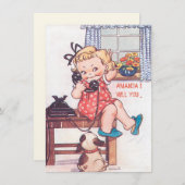 かわいいカスタムは私の花嫁の付き添いやメイド・オブ・オーナー（花嫁付き添い人） 招待状 (正面/裏面)