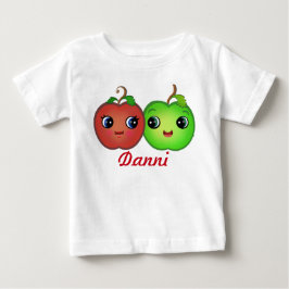 かわいいカスタムアップルラブベビーツチュボディスーツ ベビーTシャツ